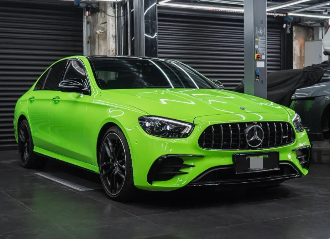 Super Gloss Acid Green Car Wrap