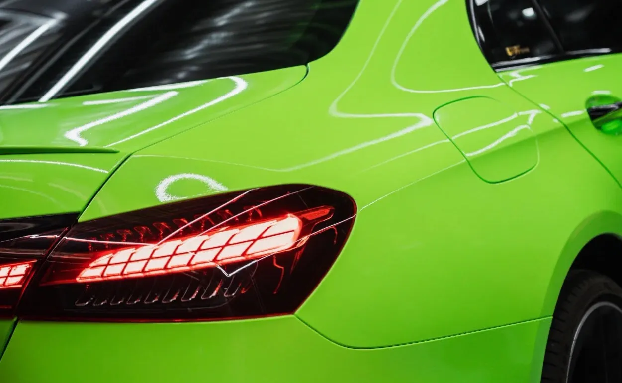 Super Gloss Acid Green Car Wrap