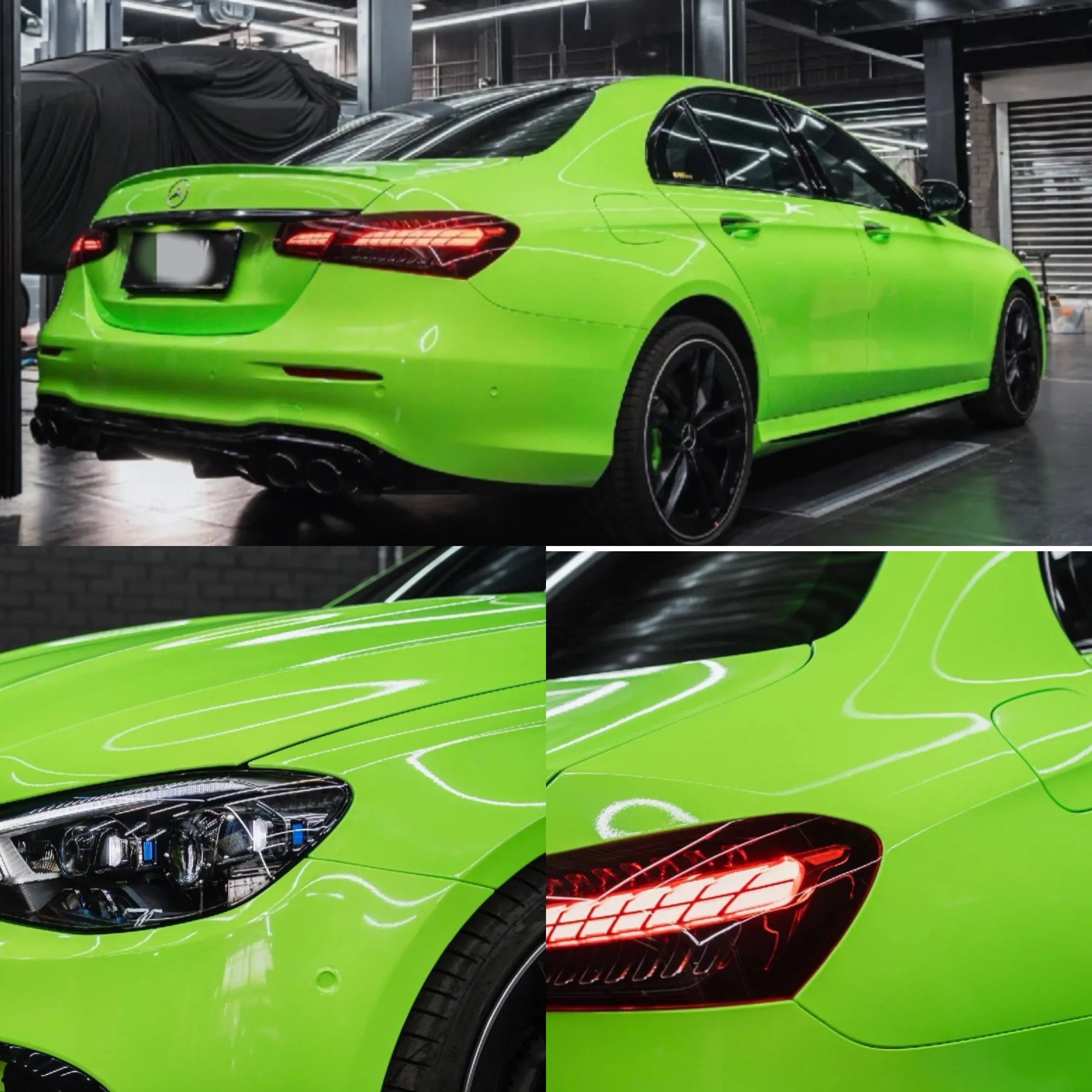 Super Gloss Acid Green Car Wrap