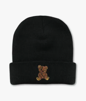 Teddy Bear Embroidered Womens Beanie