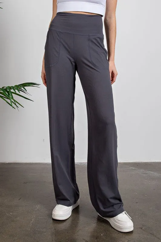 TEEK - Pocketed Butter Straight Leg Pants