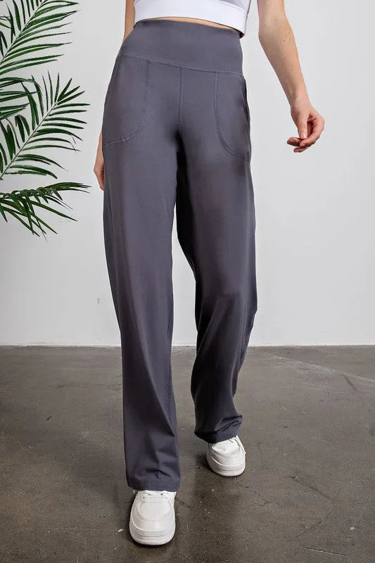 TEEK - Pocketed Butter Straight Leg Pants