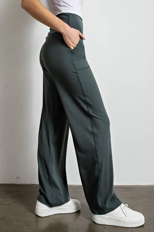 TEEK - Pocketed Butter Straight Leg Pants