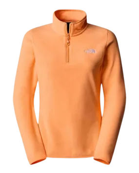 The North Face Women's 100 Glacier Quaterzip Fleece - Bright Cantaloupe