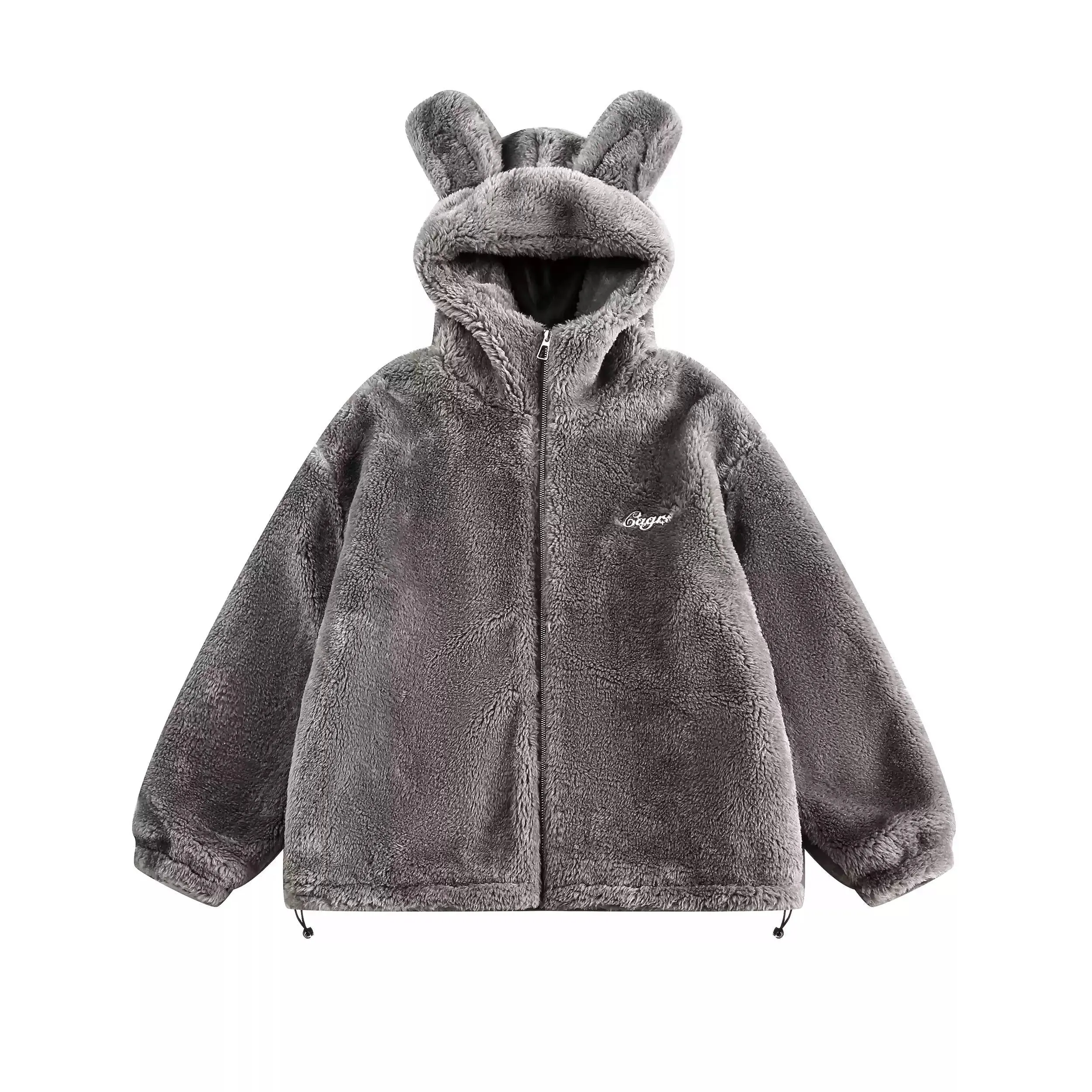 Tom Bunny Ears Hooded Fleece Jacket