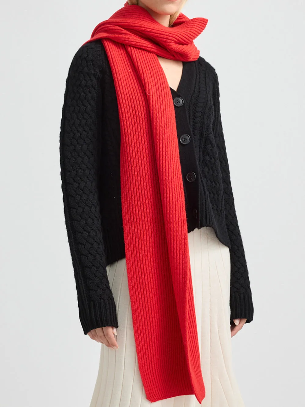 TOORALLIE RIB KNIT SCARF