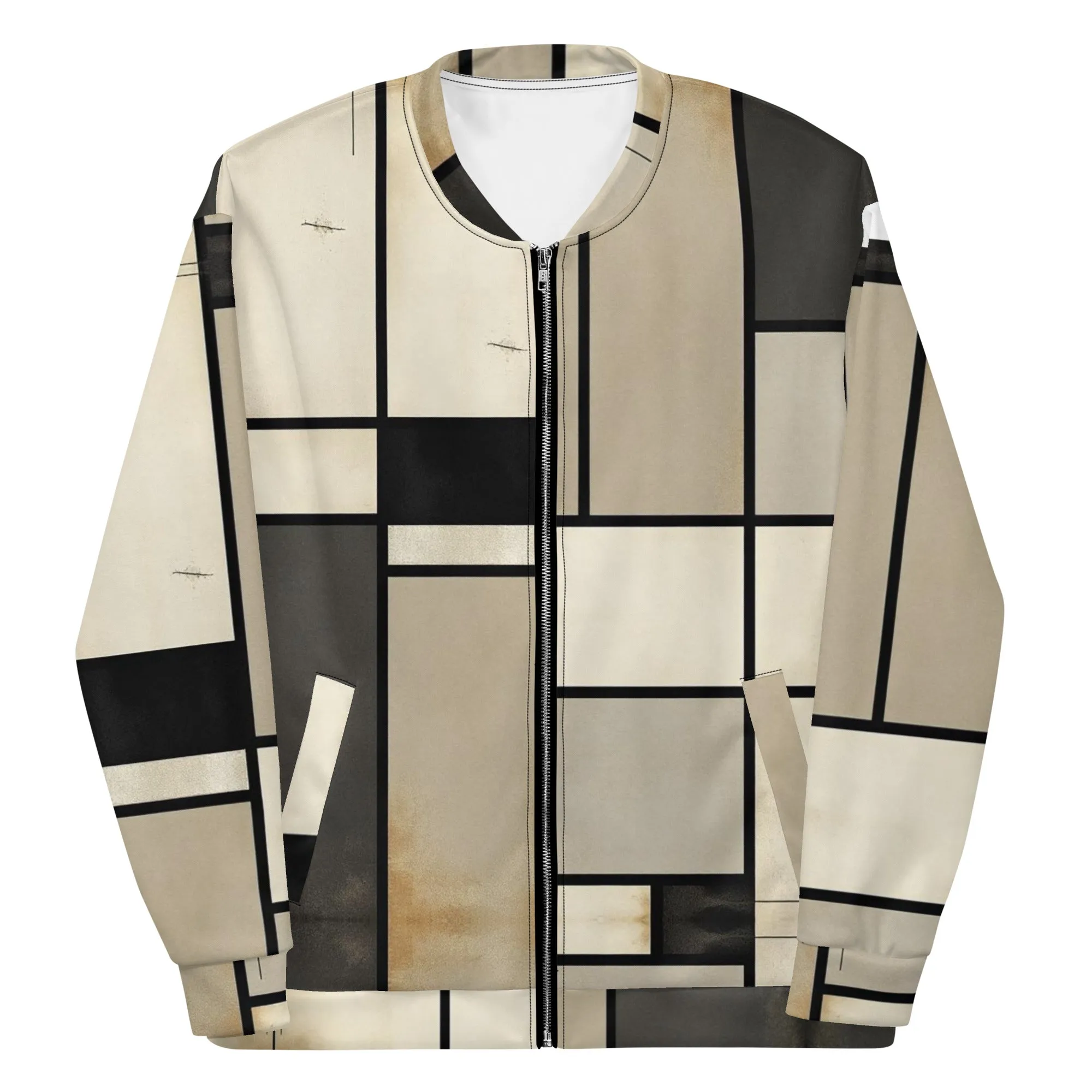 Unisex Vintage Bomber Jacket - Piet Mondrian