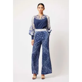 Venus Linen Viscose Pant | Zodiac Print