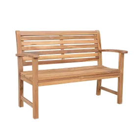 Victoria 48" 2-Seater Bench, 36 H x 49 W x 26 L, Crafted Solid In Teak, Arrives In 5-9 Working Days, Delivered Free.