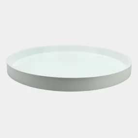 White Lacquer Round Tray