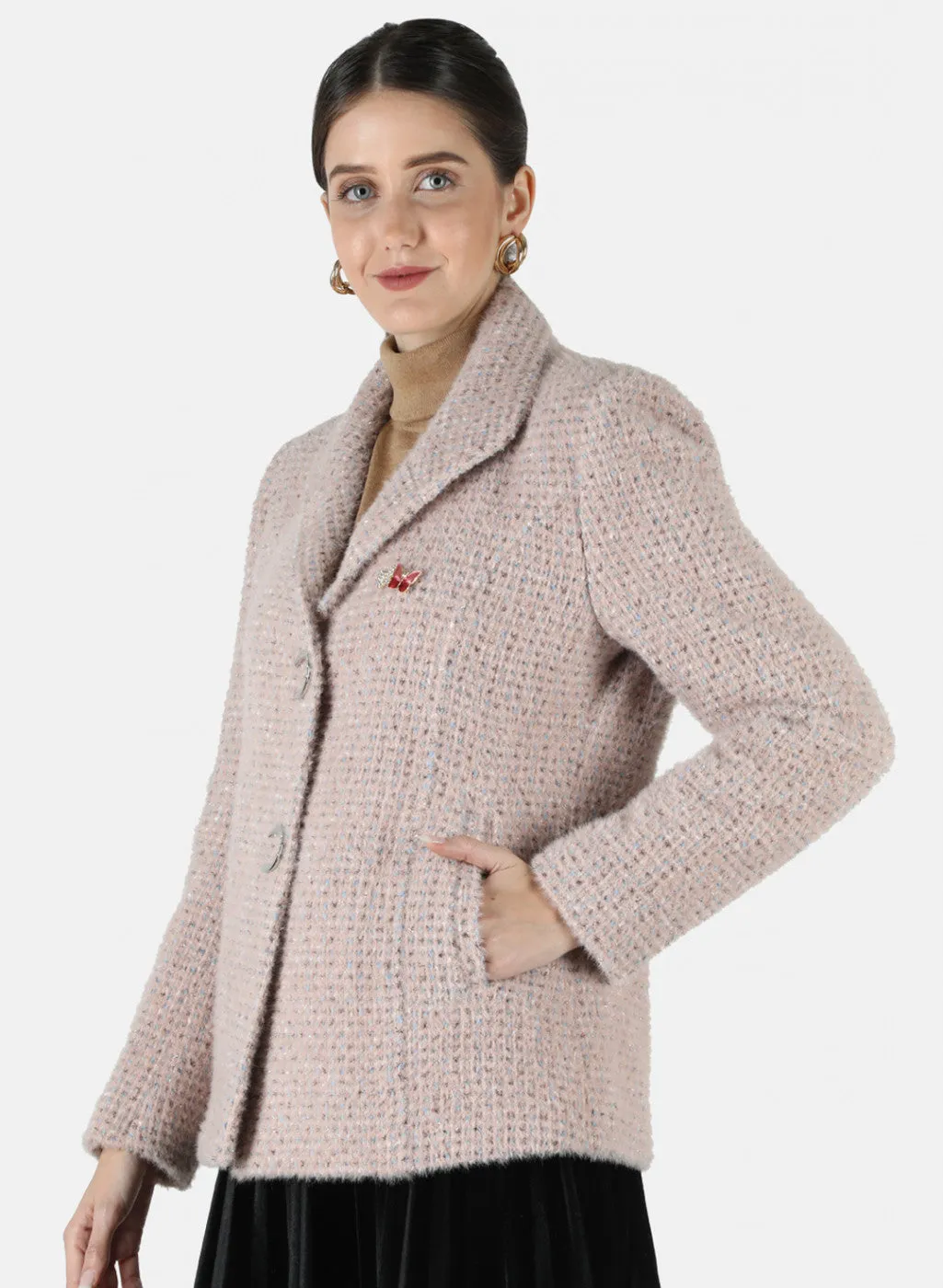 Women Multicolor Jaquard Coat