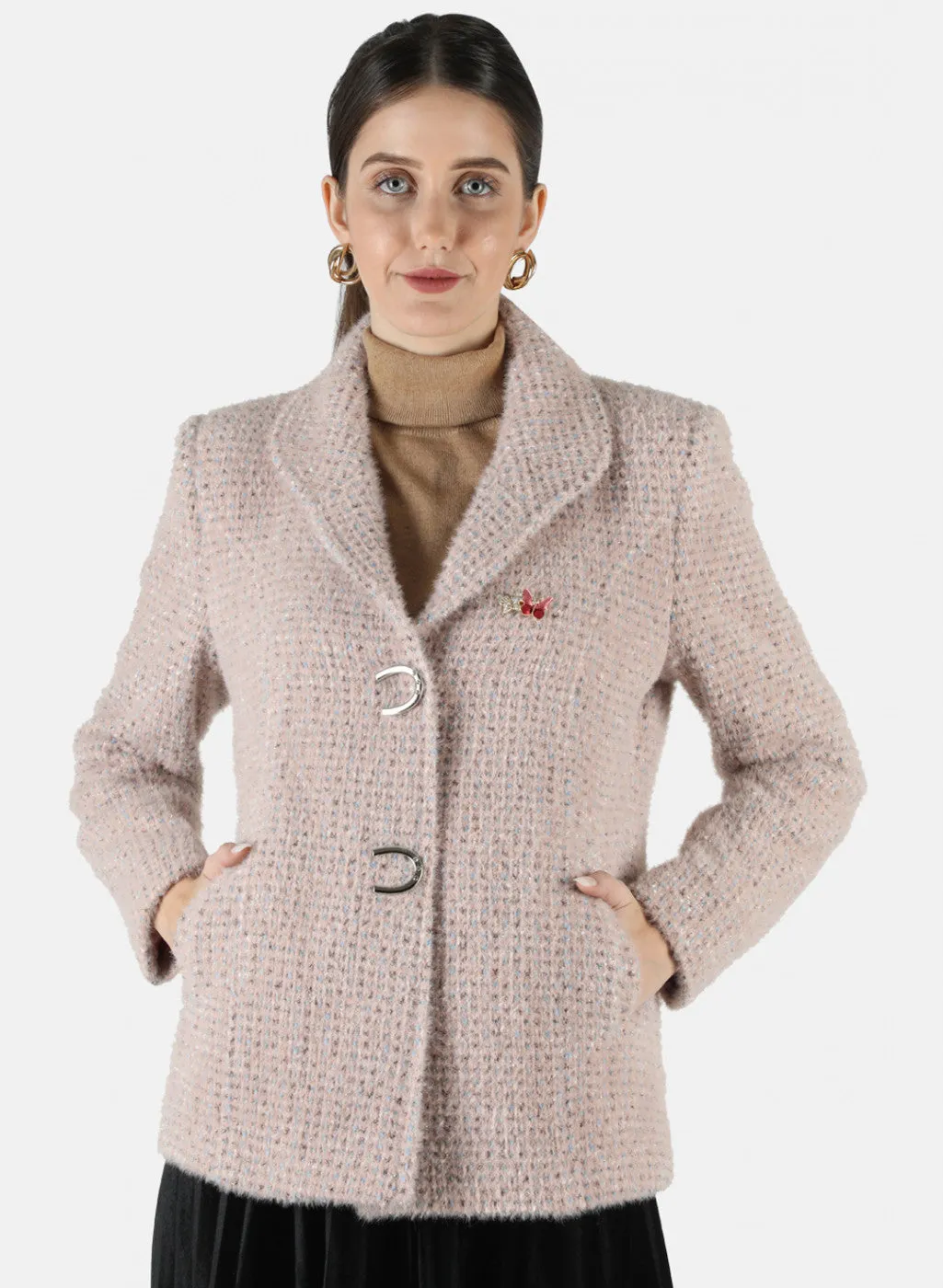 Women Multicolor Jaquard Coat