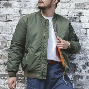 Workwear MA1 Pilot Jacket Army Green Cotton Coat