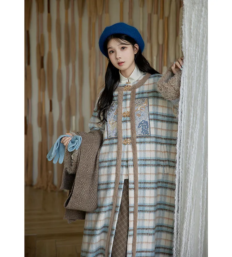 Xue Hou 雪后 After the Snow Modernized Ming Yuanling Pi Ao Fuzzy Coat & Xuanqun Skirt Set