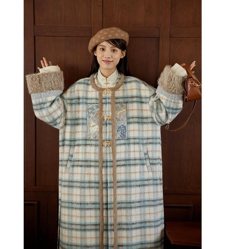 Xue Hou 雪后 After the Snow Modernized Ming Yuanling Pi Ao Fuzzy Coat & Xuanqun Skirt Set